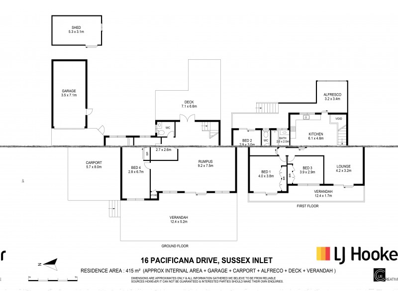 16 Pacificana Drive, Sussex Inlet NSW 2540 Floorplan