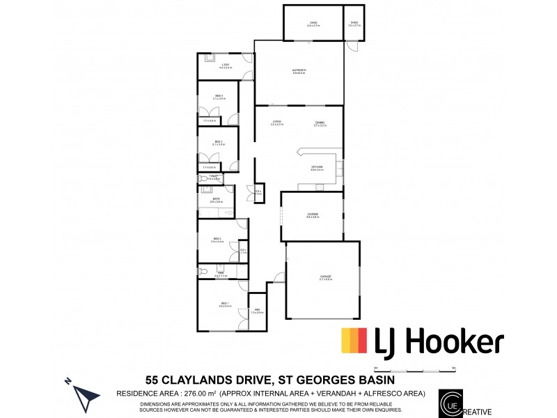 55 Claylands Drive, St Georges Basin NSW 2540 Floorplan