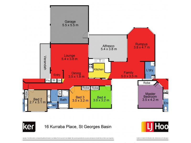 16 Kurraba Place, St Georges Basin NSW 2540 Floorplan