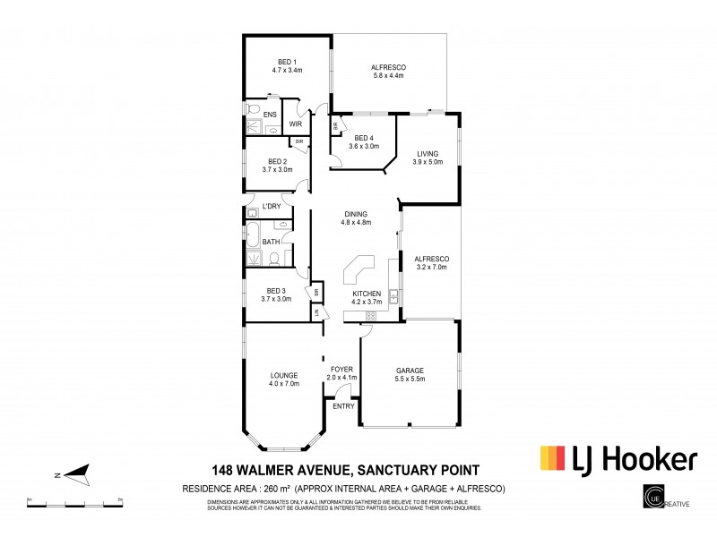 148 Walmer Avenue, Sanctuary Point NSW 2540 Floorplan