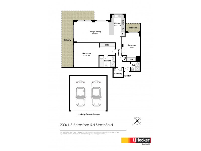 200/1-3 Beresford Rd, Strathfield NSW 2135 Floorplan