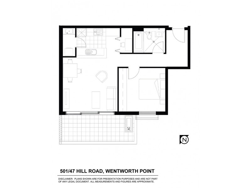 501/3 Waterways St, Wentworth Point NSW 2127 Floorplan