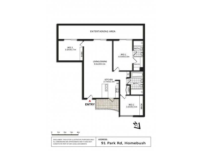 91 Park Rd, Homebush NSW 2140 Floorplan