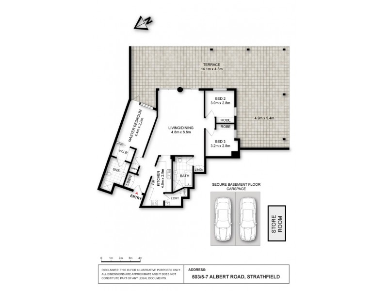 503/3-7 Albert Road, Strathfield NSW 2135 Floorplan