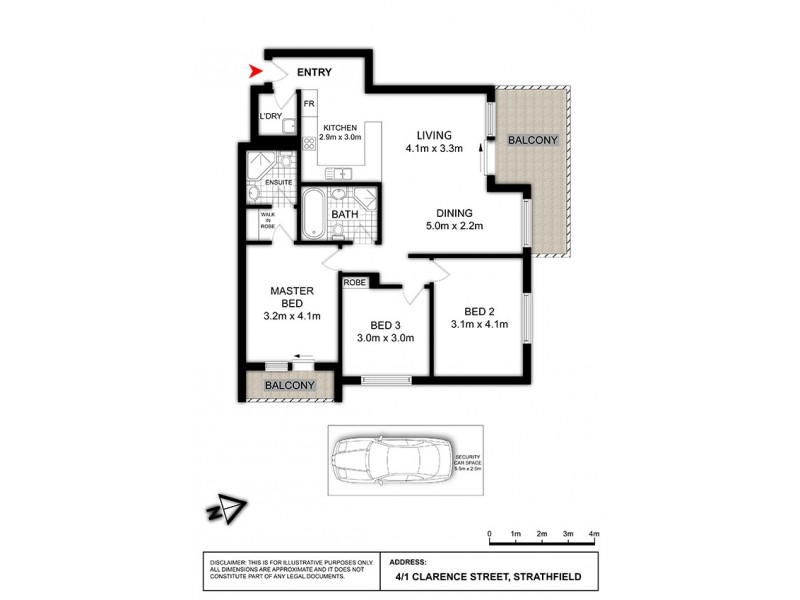 4/1 Clarence Street, Strathfield NSW 2135 Floorplan