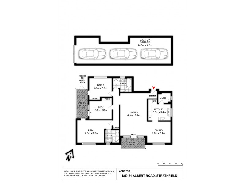 1/59-61 Albert Road, Strathfield NSW 2135 Floorplan
