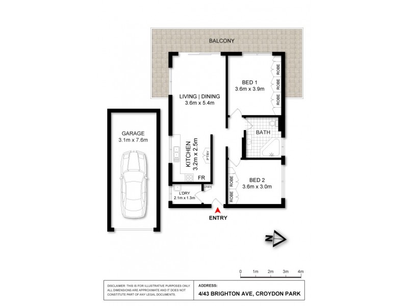 4/43 Brighton Avenue, Croydon Park NSW 2133 Floorplan