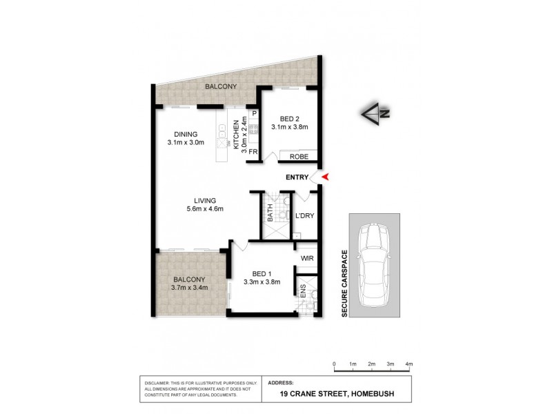 26/19 Crane Street, Homebush NSW 2140 Floorplan