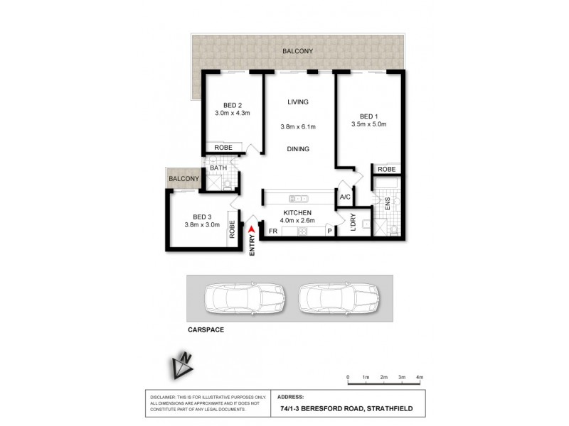 74/1-3 Beresford Road, Strathfield NSW 2135 Floorplan