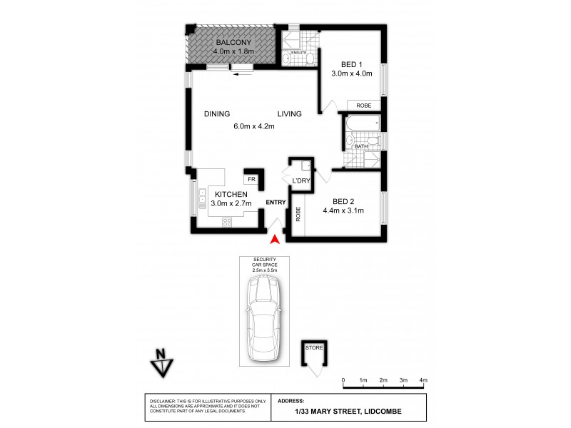 1/33 Mary Street, Lidcombe NSW 2141 Floorplan