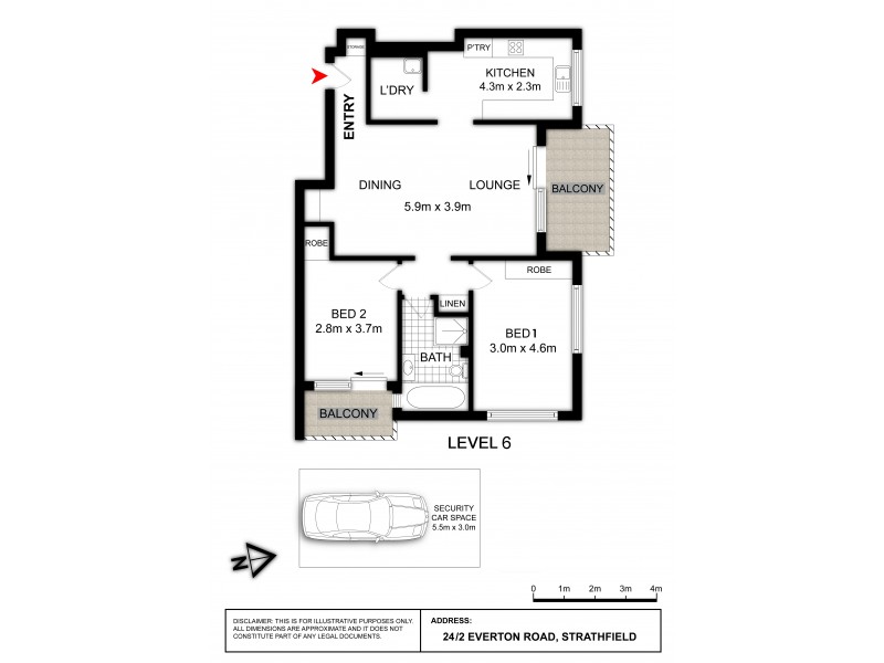 24/2 Everton Road, Strathfield NSW 2135 Floorplan