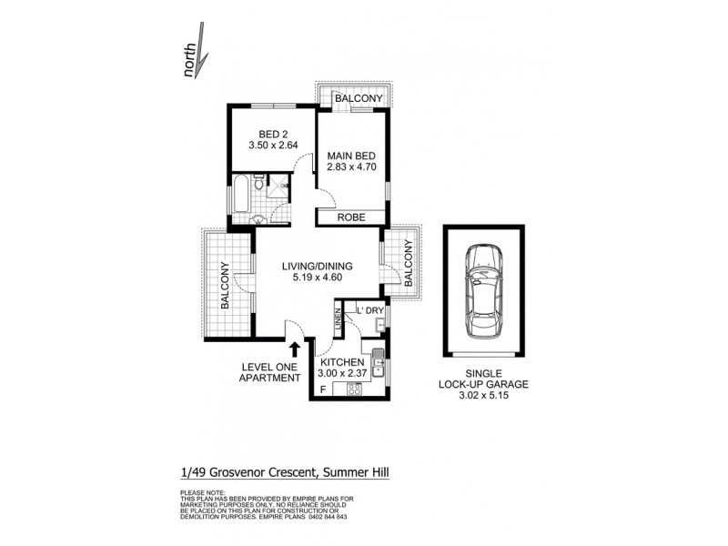 1/49 Grosvenor Crescent, Summer Hill NSW 2130 Floorplan