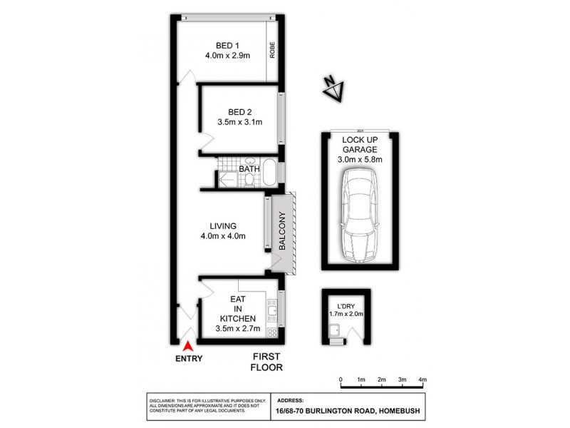 16/70 Burlington Road, Homebush NSW 2140 Floorplan