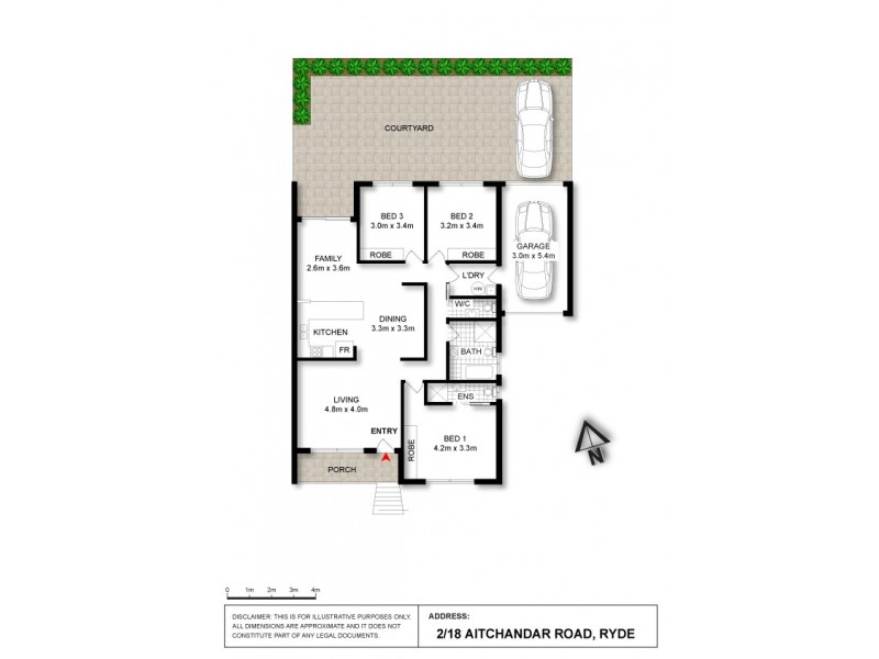 2/18 Aitchandar Road, Ryde NSW 2112 Floorplan