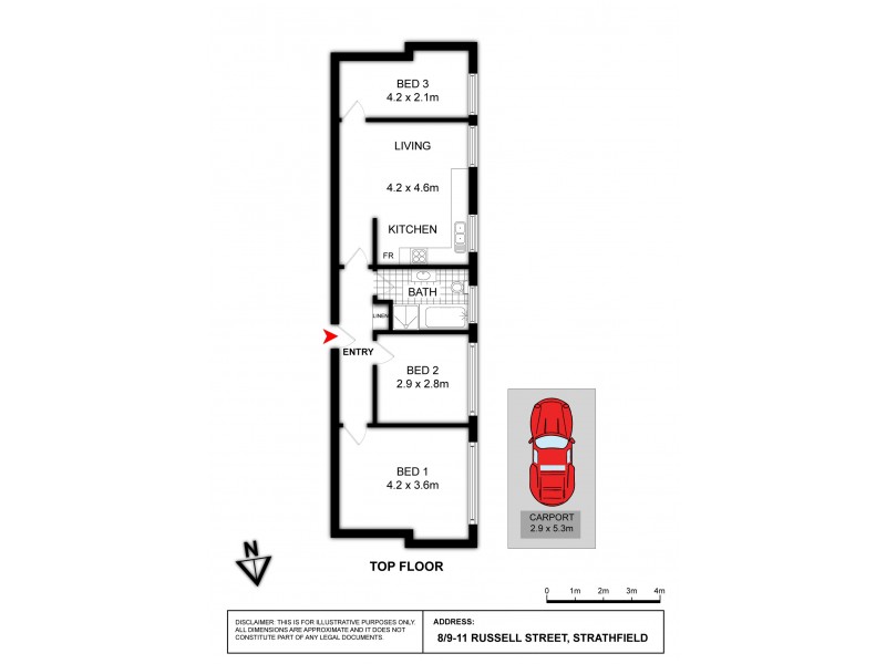 8/11 Russell Street, Strathfield NSW 2135 Floorplan