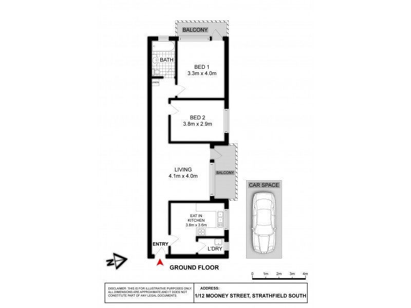 1/12 Mooney Street, Strathfield South NSW 2136 Floorplan