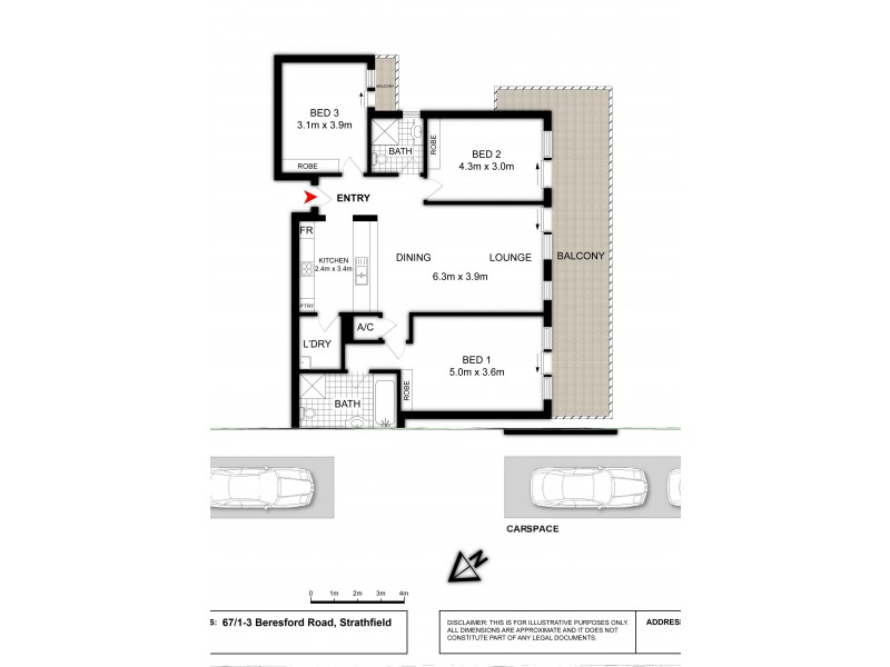67/1-3 Beresford Road, Strathfield NSW 2135 Floorplan