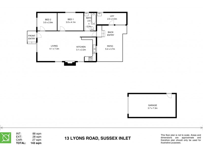 13 Lyons Road, Sussex Inlet NSW 2540 Floorplan
