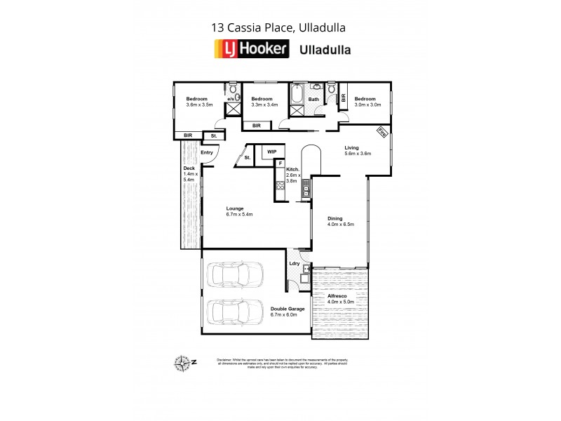 13 Cassia Place, Ulladulla NSW 2539 Floorplan