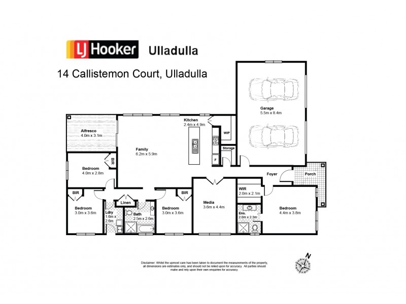 14 Callistemon Court, Ulladulla NSW 2539 Floorplan