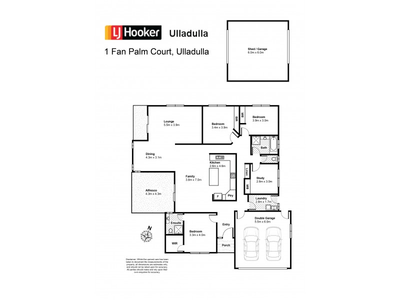 1 Fan Palm Court, Ulladulla NSW 2539 Floorplan