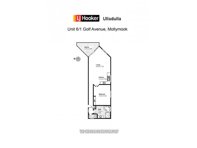 Unit 6/1 Golf Avenue, Mollymook NSW 2539 Floorplan
