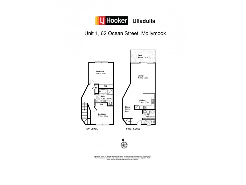 1/62 Ocean Street, Mollymook NSW 2539 Floorplan