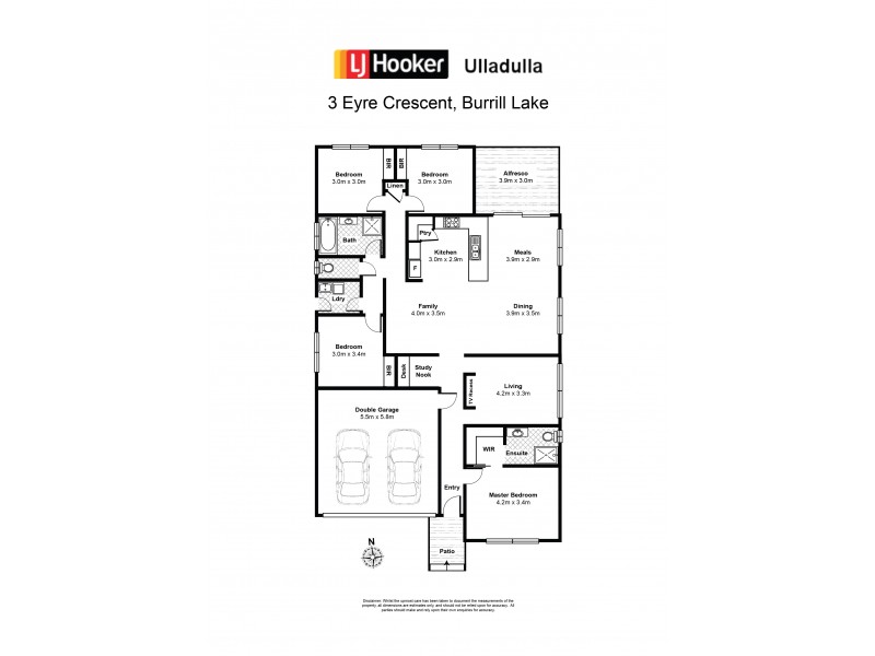 3 Eyre Crescent, Burrill Lake NSW 2539 Floorplan