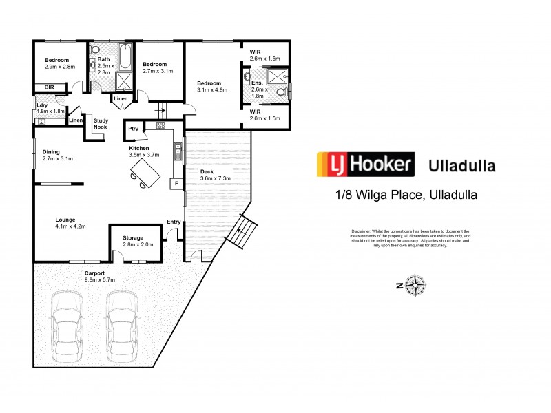 1/8 Wilga Place, Ulladulla NSW 2539 Floorplan