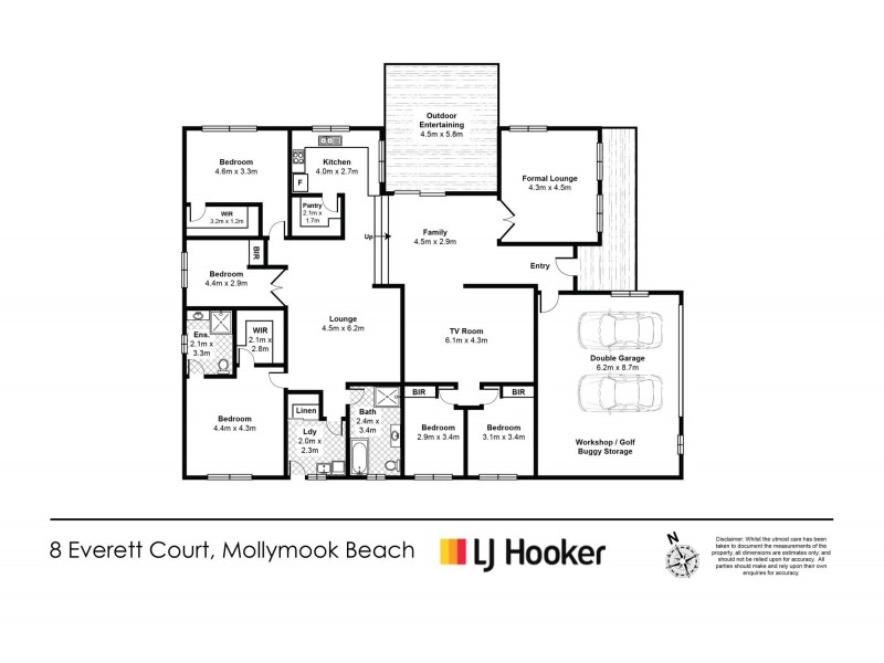 8 Everett Court, Mollymook Beach NSW 2539 Floorplan