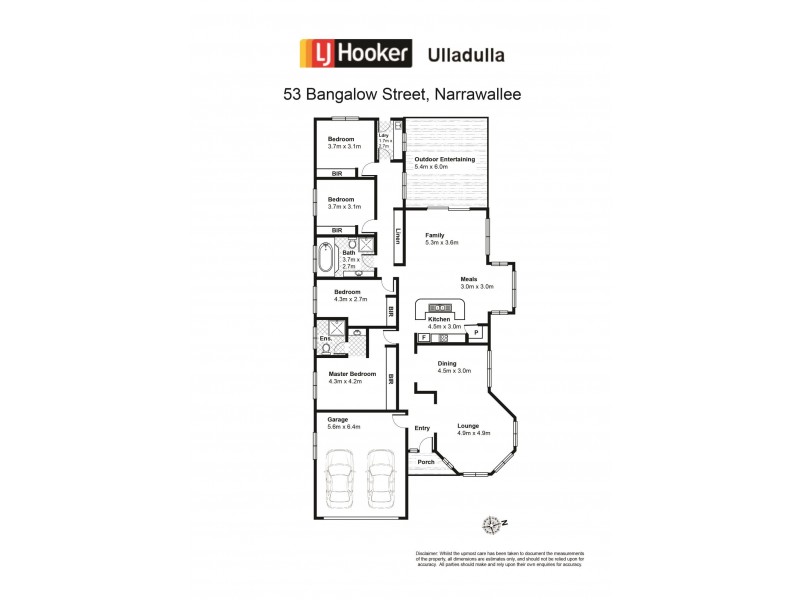 53 Bangalow Street, Narrawallee NSW 2539 Floorplan