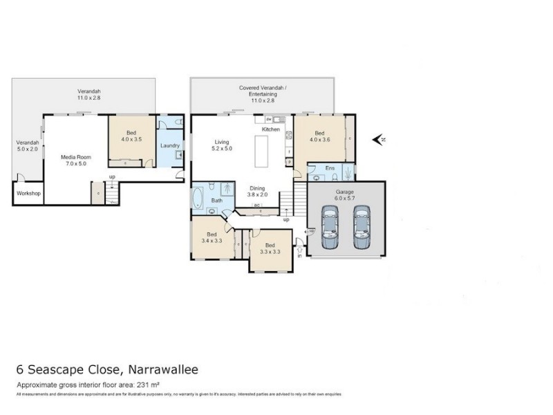 6 Seascape Close, Narrawallee NSW 2539 Floorplan