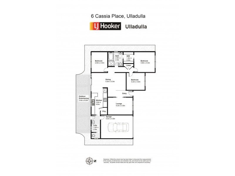 6 Cassia Place, Ulladulla NSW 2539 Floorplan