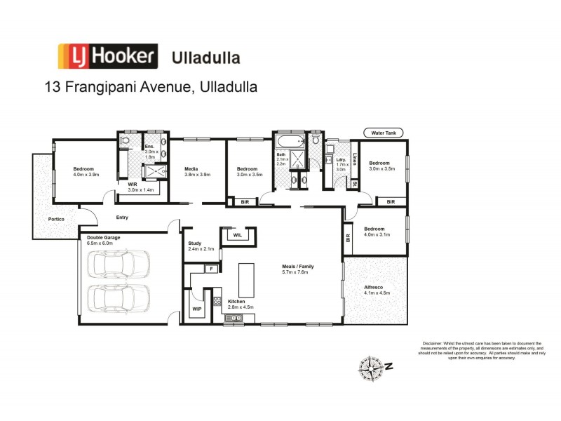 13 Frangipani Avenue, Ulladulla NSW 2539 Floorplan