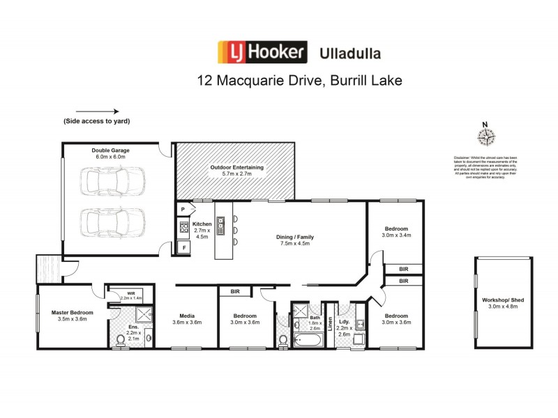 12 Macquarie Drive, Burrill Lake NSW 2539 Floorplan