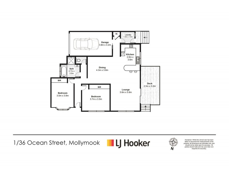 1/36 Ocean Street, Mollymook NSW 2539 Floorplan
