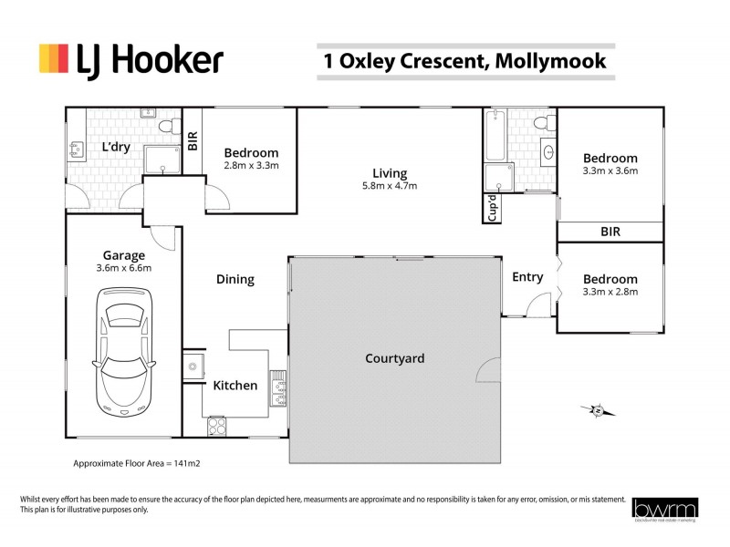 1 Oxley Crescent, Mollymook NSW 2539 Floorplan