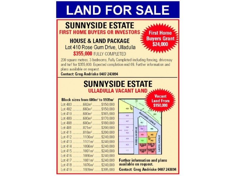 Lot 410 Red Gum Drive, Ulladulla NSW 2539