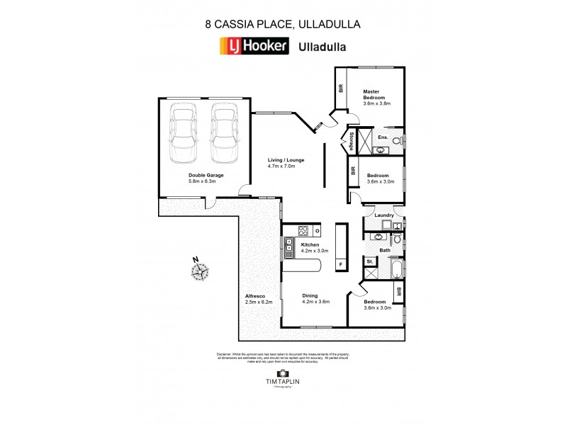 8 Cassia Place, Ulladulla NSW 2539 Floorplan