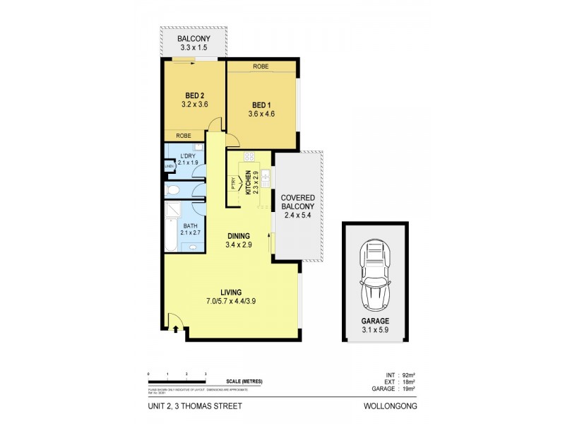 2/3 Thomas Street, Wollongong NSW 2500 Floorplan