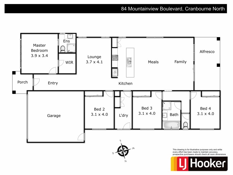 84 Mountainview Boulevard, Cranbourne North VIC 3977 Floorplan