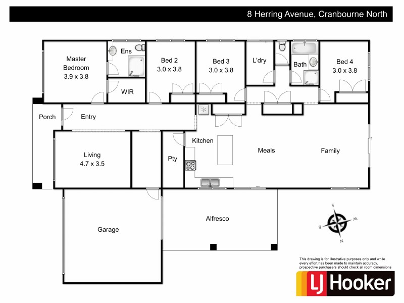 8 Herring Avenue, Cranbourne North VIC 3977 Floorplan
