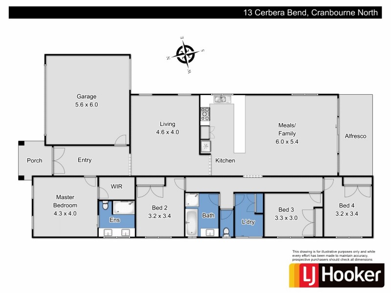 13 Cerbera Bend, Cranbourne North VIC 3977 Floorplan