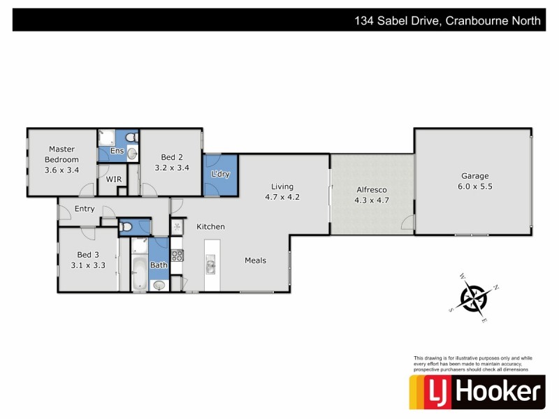 134 Sabel Drive, Cranbourne North VIC 3977 Floorplan