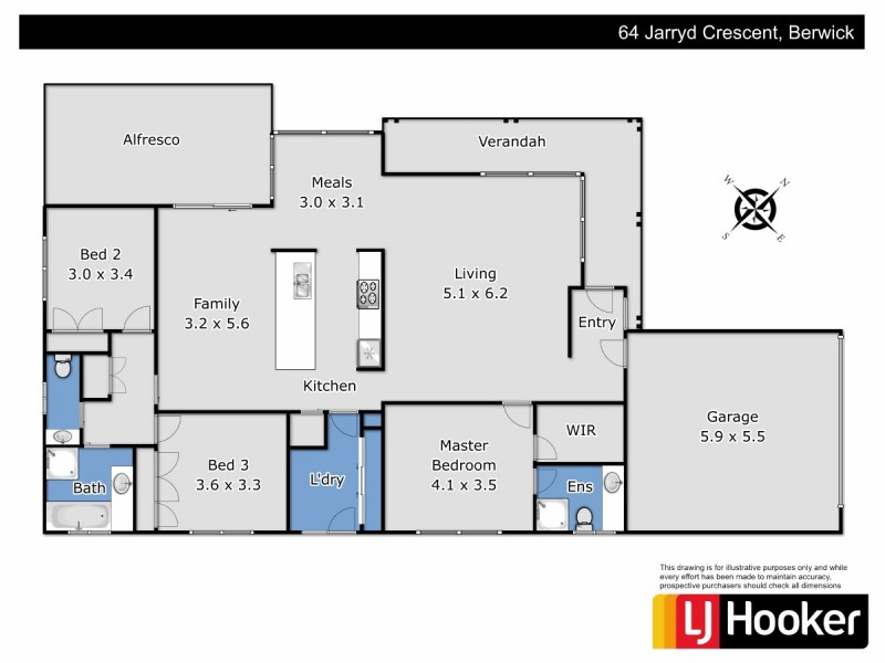64 Jarryd Crescent, Berwick VIC 3806 Floorplan
