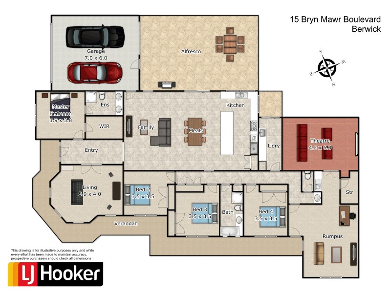15 Bryn Mawr Boulevard, Berwick VIC 3806 Floorplan