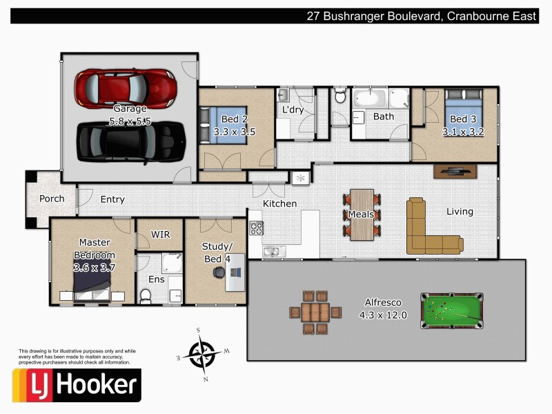 27 Bushranger Boulevard, Cranbourne East VIC 3977 Floorplan