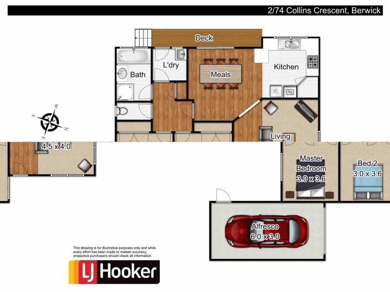 2/74 Collins Crescent, Berwick VIC 3806 Floorplan