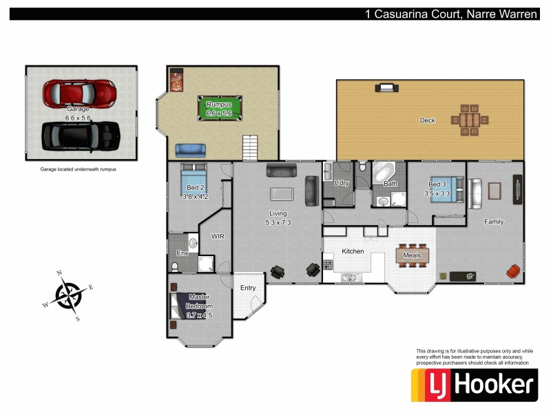 1 Casuarina Court, Narre Warren VIC 3805 Floorplan