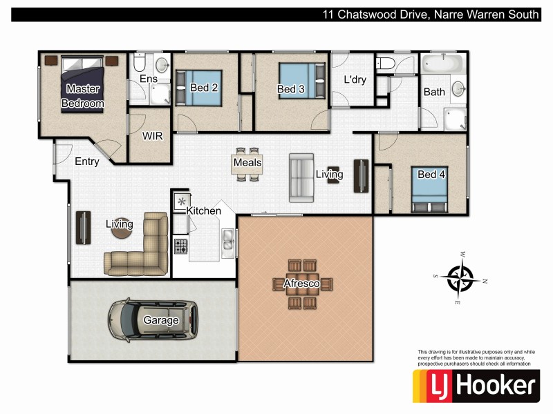 11 Chatswood Drive, Narre Warren South VIC 3805 Floorplan